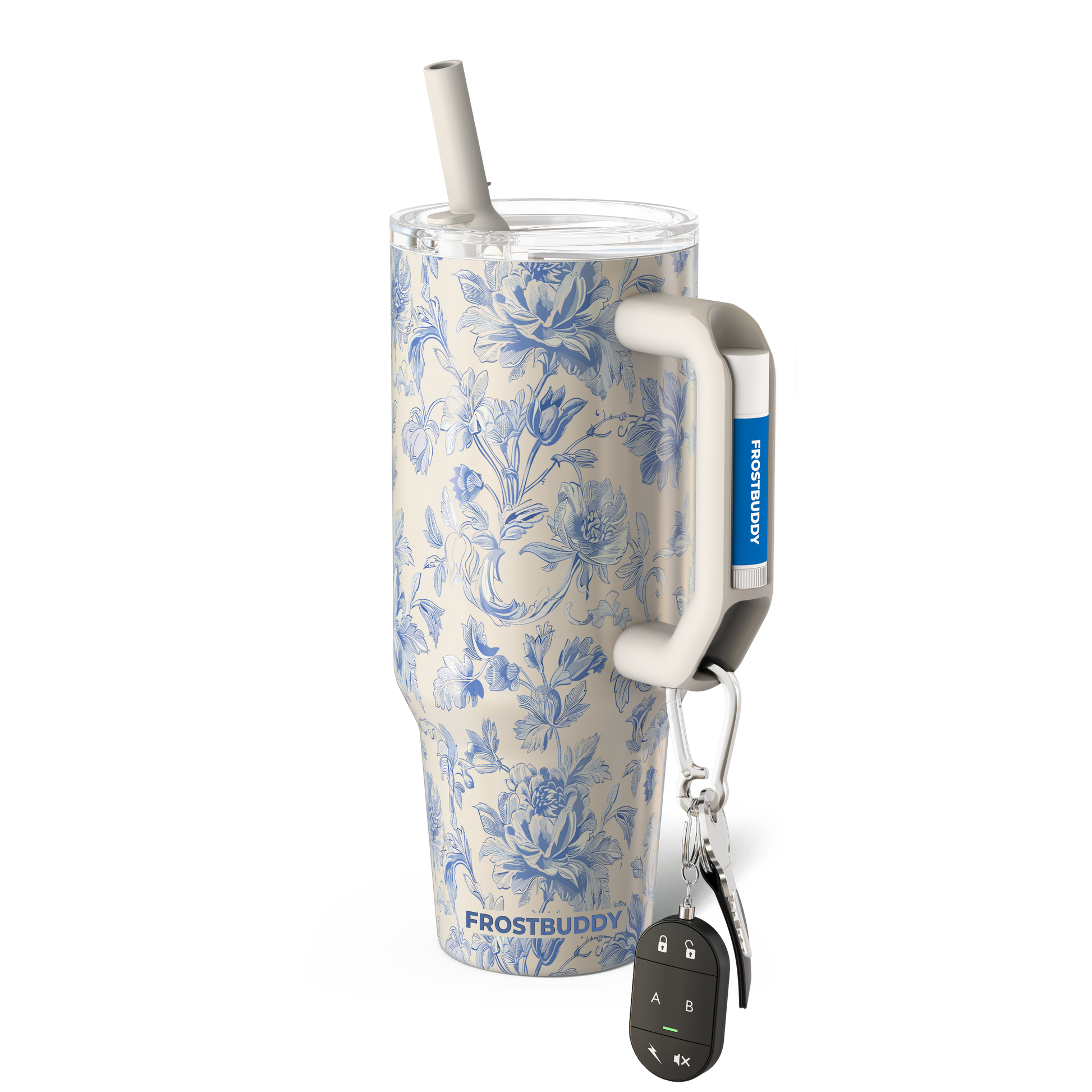 Thicc Buddy 40oz | Blue Floral